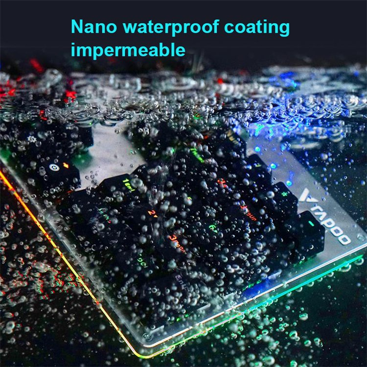 Rapoo V520 RGB Original 104Key Wired Led Waterproof Gaming Mechanical Keyboard Hotswap Switch For Backlit