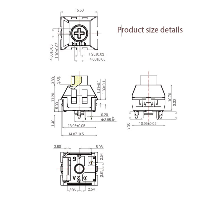 Kailh Box Jellyfish V2 Switch RGB SMD 60g Switches For Mechanical keyboard Mx Stem 5pin Transparent Linear Switch