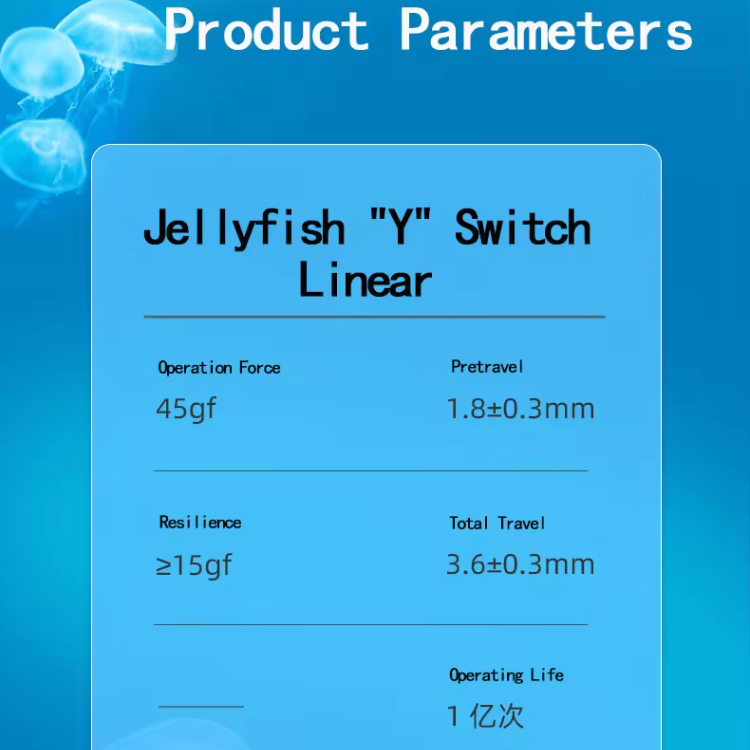 Kailh Box Jellyfish V2 Switch RGB SMD 60g Switches For Mechanical keyboard Mx Stem 5pin Transparent Linear Switch