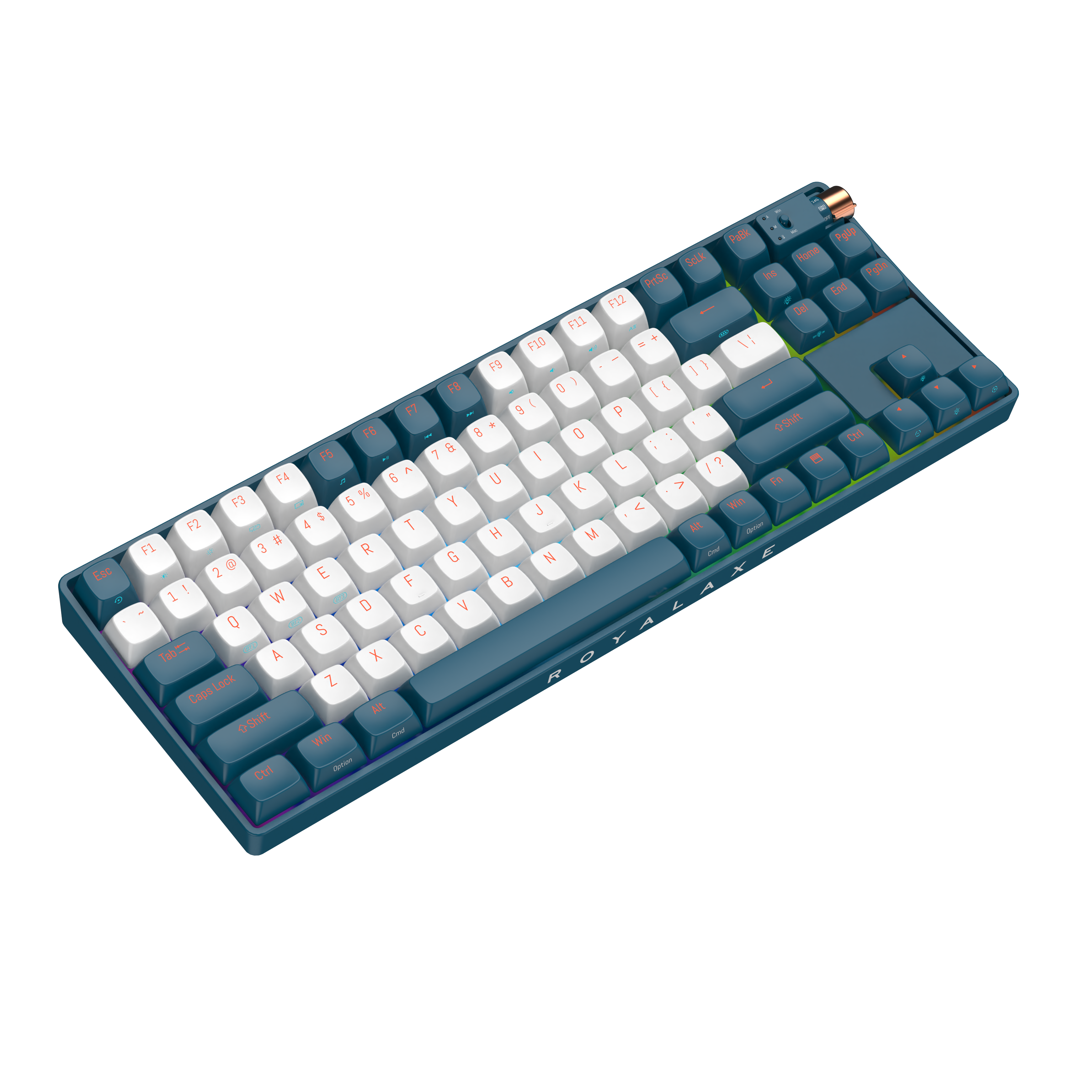 ROYALAXE R87 Wireless Mechanical Keyboard Hot swappable Wired Dual Mode Wireless Keyboard RGB Backlit