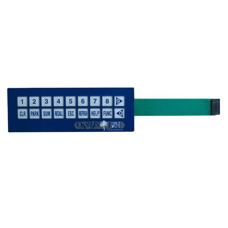 Customized Waterproof Membrane Switches Keypad with self adhesive for Machine