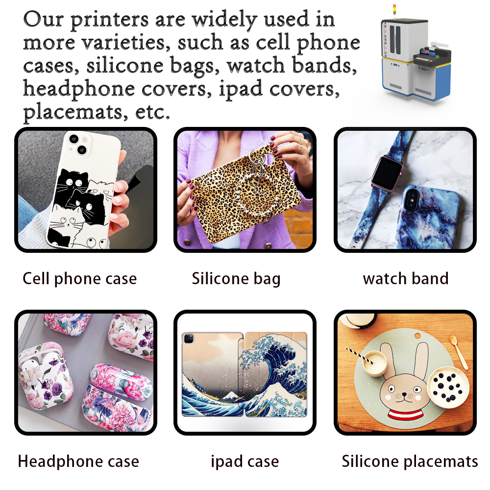 Large Format SHK2513 2511 Uv Flatbed Printer For Silicone swimming Printing apple watch band ipad cover with keyboard