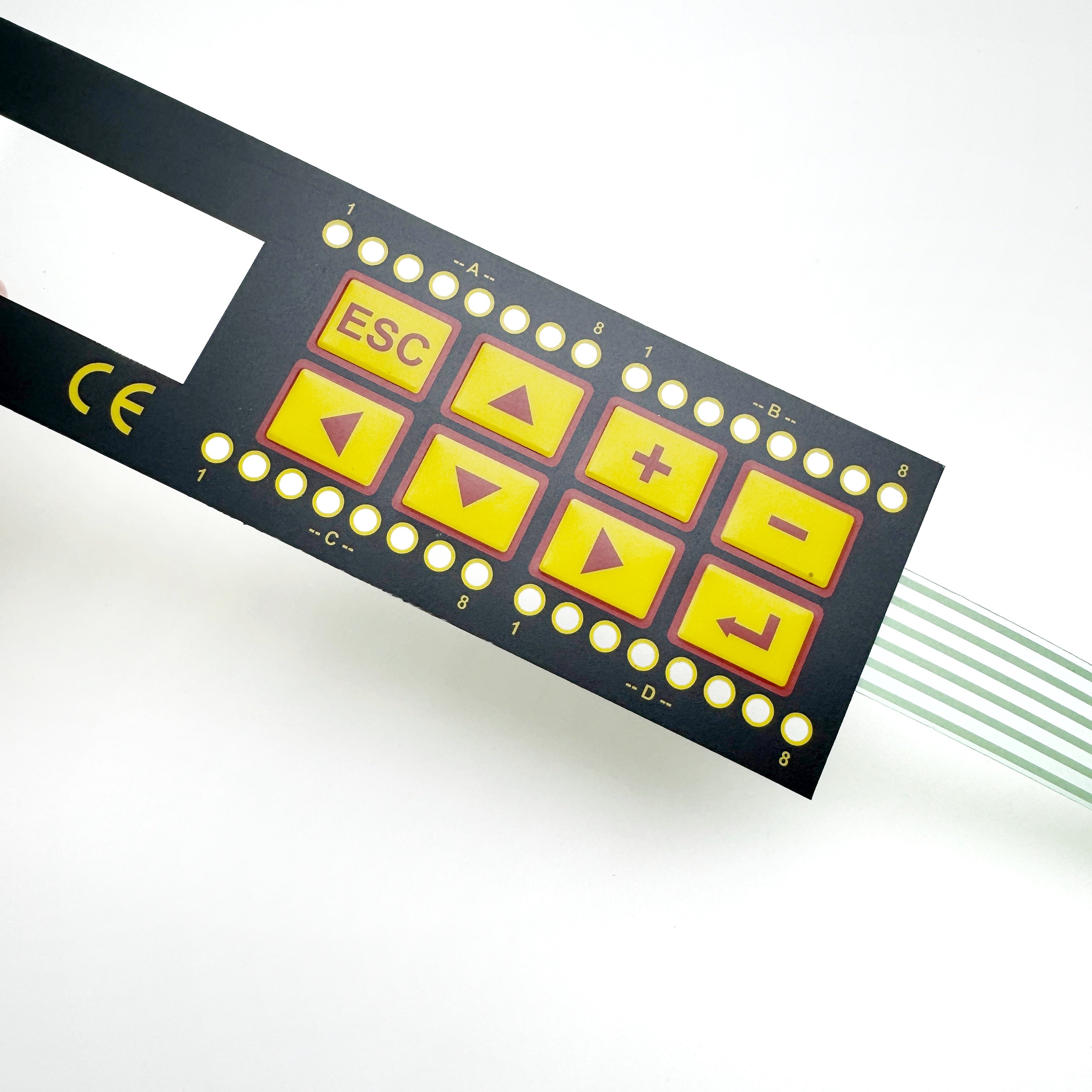 Professional customized services. Employing radium engraving technology Light conductive membrane switches buttons new product