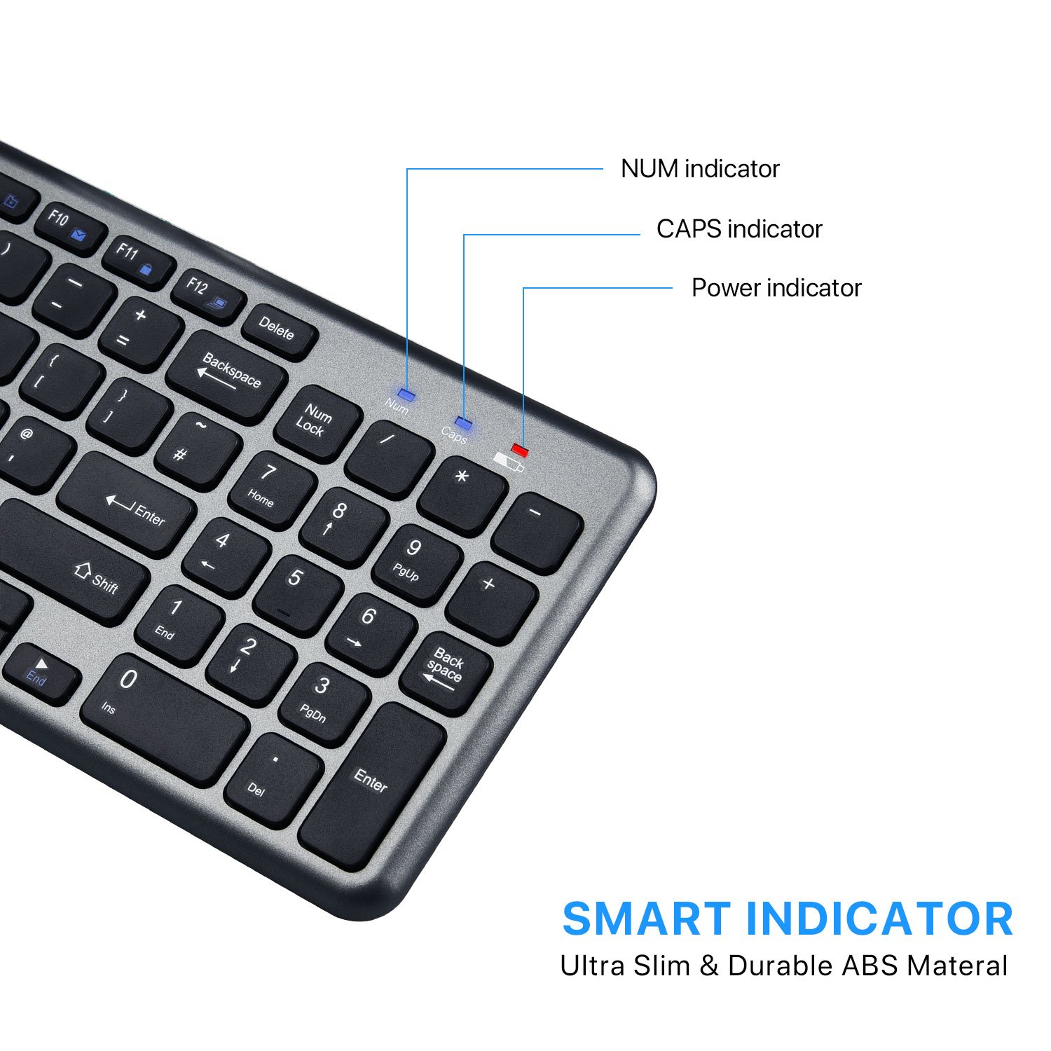 Factory Price Good Quality thin lightweight 2.4Ghz wireless mouse keyboard combo UK ES layout for computer laptop