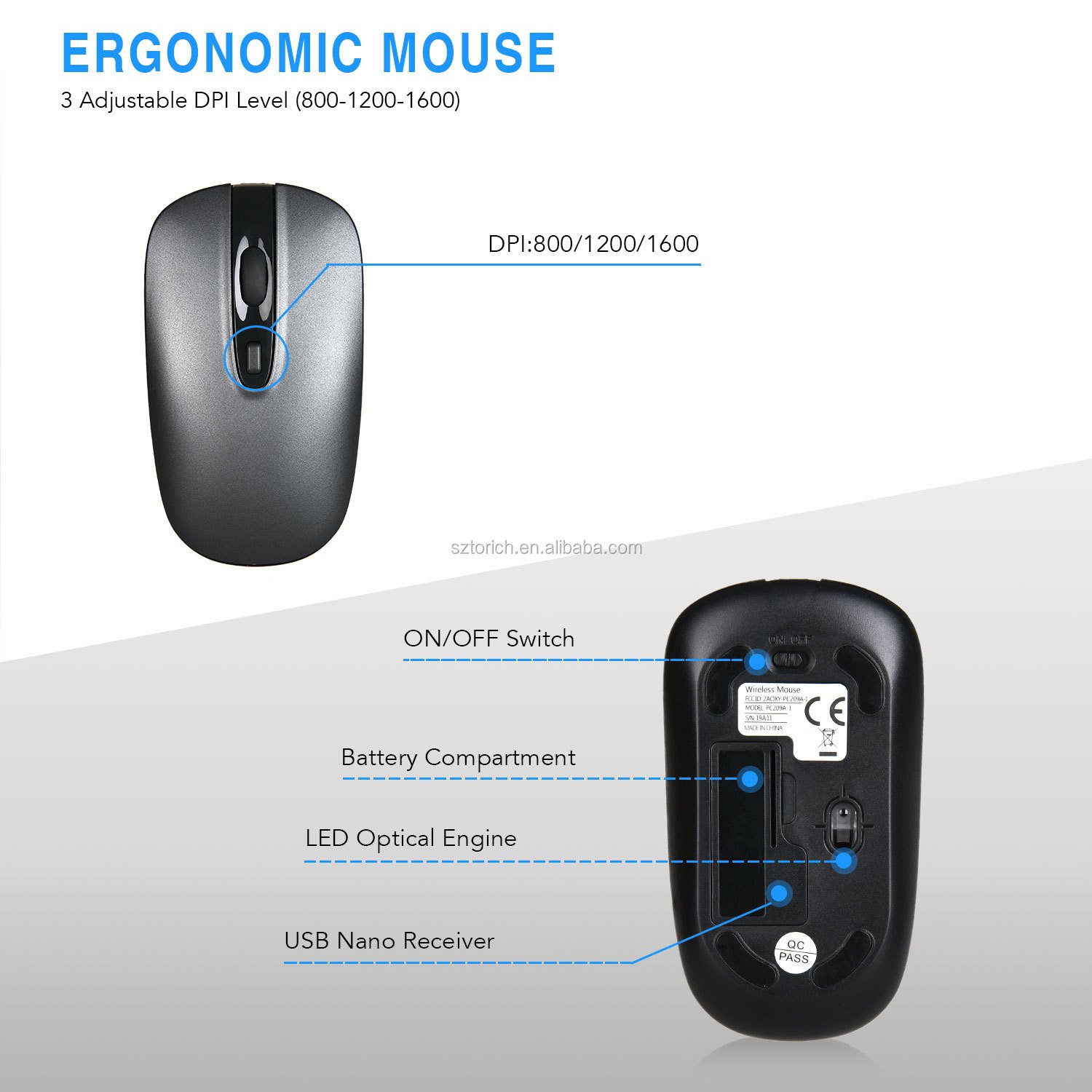 Factory Price Good Quality thin lightweight 2.4Ghz wireless mouse keyboard combo UK ES layout for computer laptop