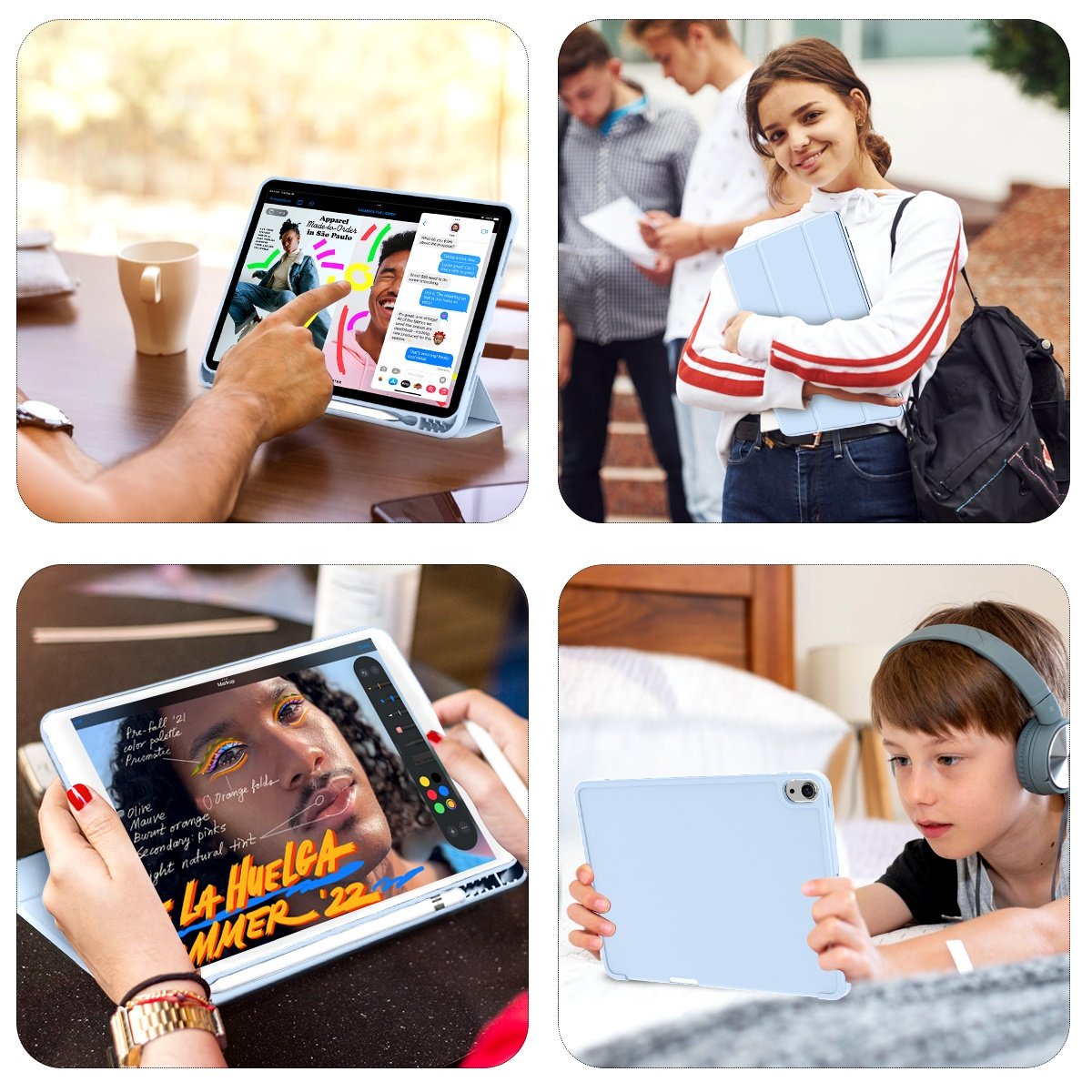 2024 iPad Pro 12.9" & 2023 iPad Pro 12.9" Case Tablet Cover for Android & Ios iPad Premium Protection
