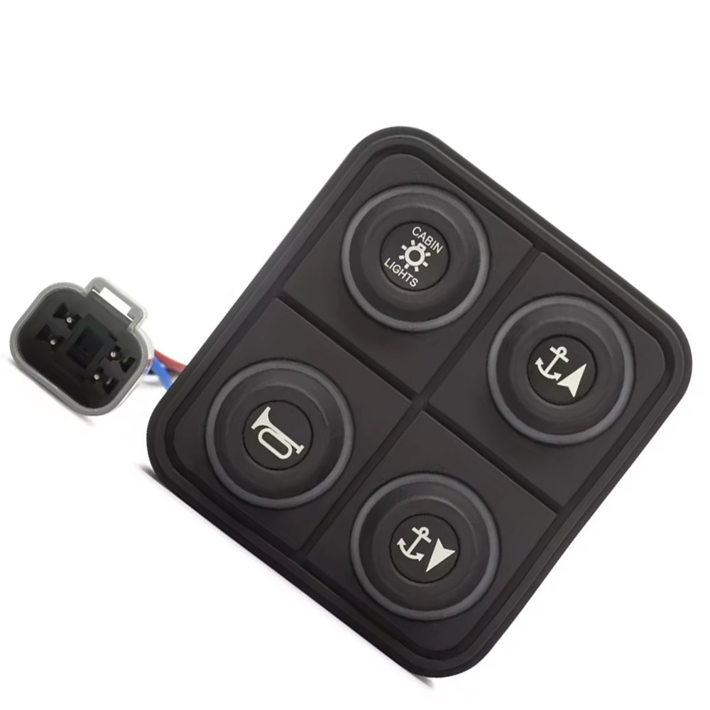 Customizable 2x2 RGB Illuminated LED Button Panel Silicone and Rubber Material for Mobile Phones and Gaming Keyboards