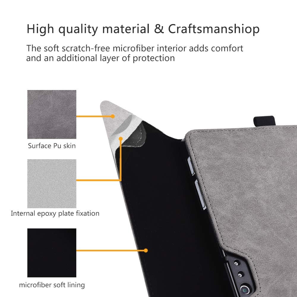 PU Leather Keyboard Case for Microsoft Surface Pro 7 Plus/7/6/5/4 12.3 Inch Tablet Screen Protector Cover for Surface Pro 9/8/10