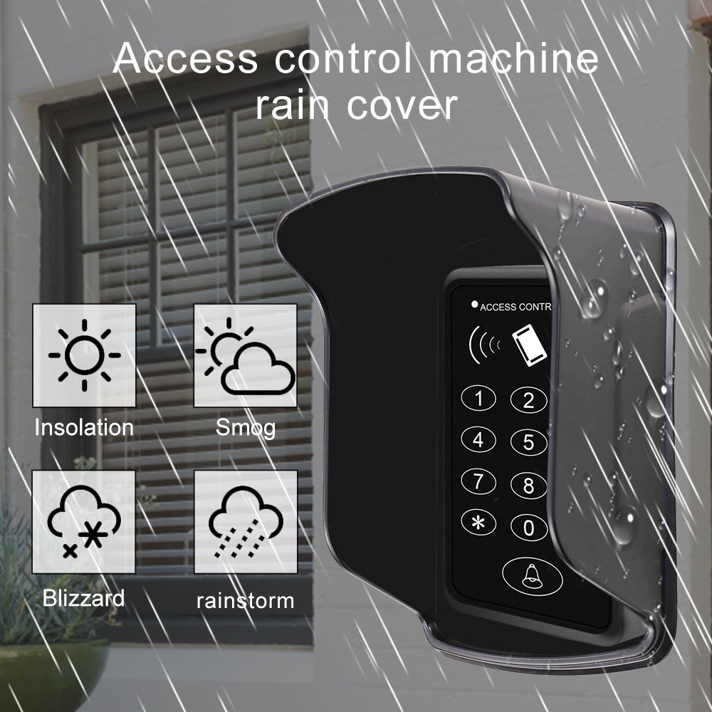 RFID Keyboard for Access Control System Waterproof Keypad Cover Outdoor 10pcs EM4100/TK4100 Keyfobs Door Opener for Lock System