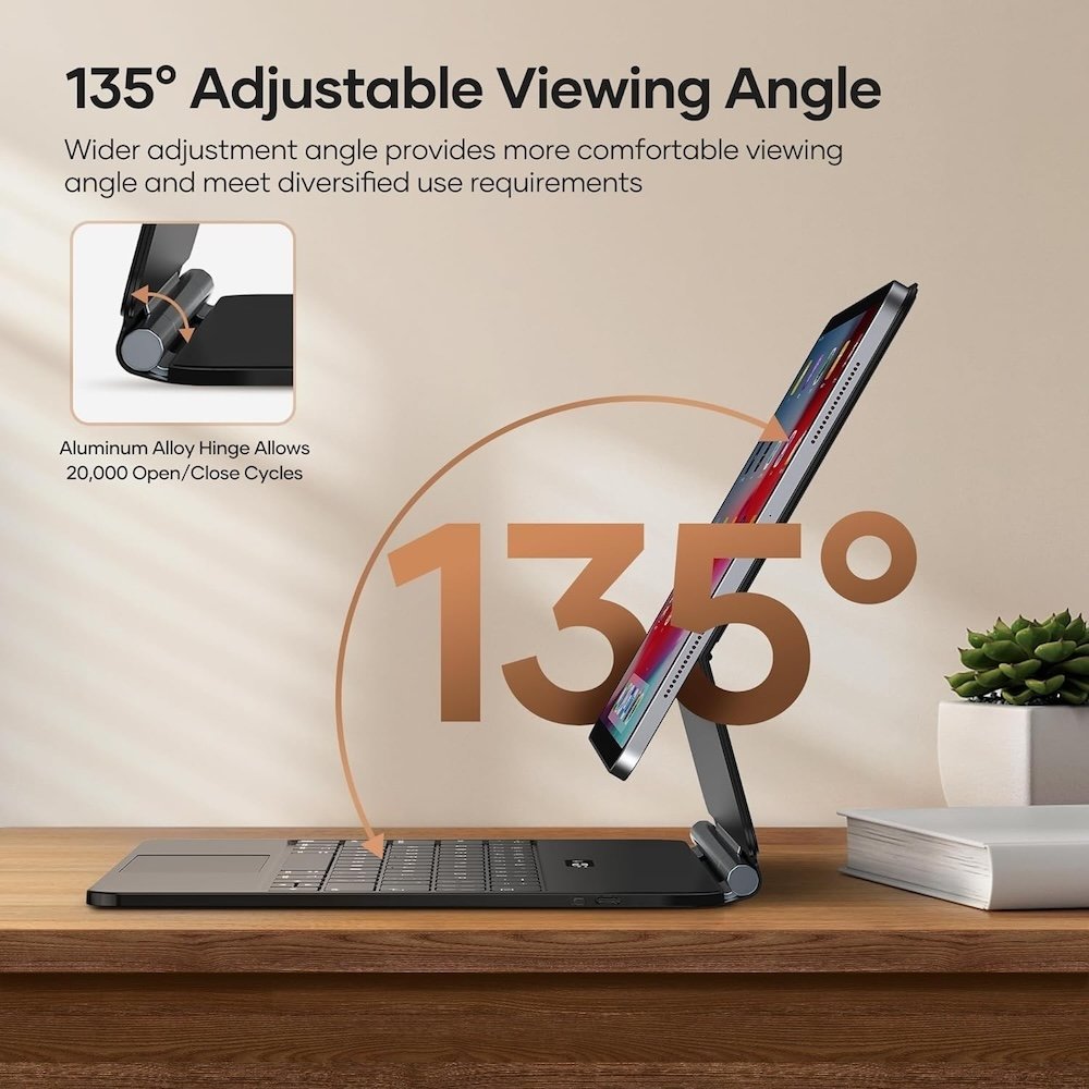 Industry-Leading Portable Mini Wireless Tablet Keyboard Case Slim Magnetic Cover Backlight for iPad Pro 12.9-Inch