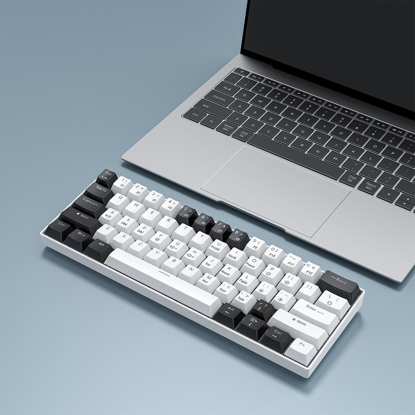 Factory Sale Mini 61 Keys 60 Percent Ergonomic Wired 60% Gamer Teclado Gaming Mechanical Keyboard Blue switch