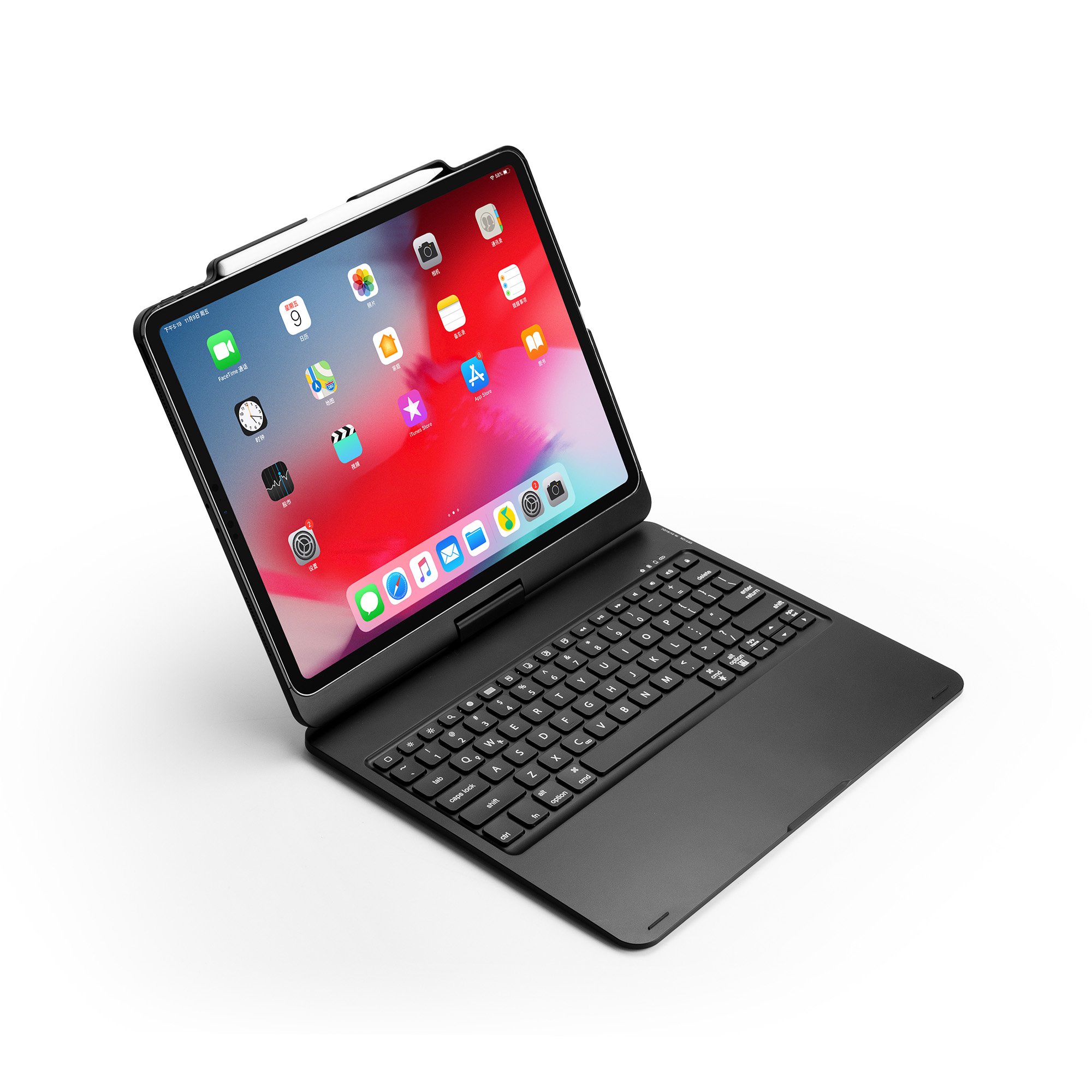 Floating Magic Touchpad Keyboard Case with Backlit Keys for iPad 12.9