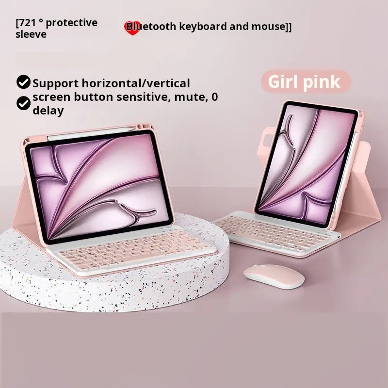360 Degree Rotating Keyboard Case For Xiaomi 6 6 Pro 11inch Tablet Rotation Stand TPU Leather Case with Pen Holder