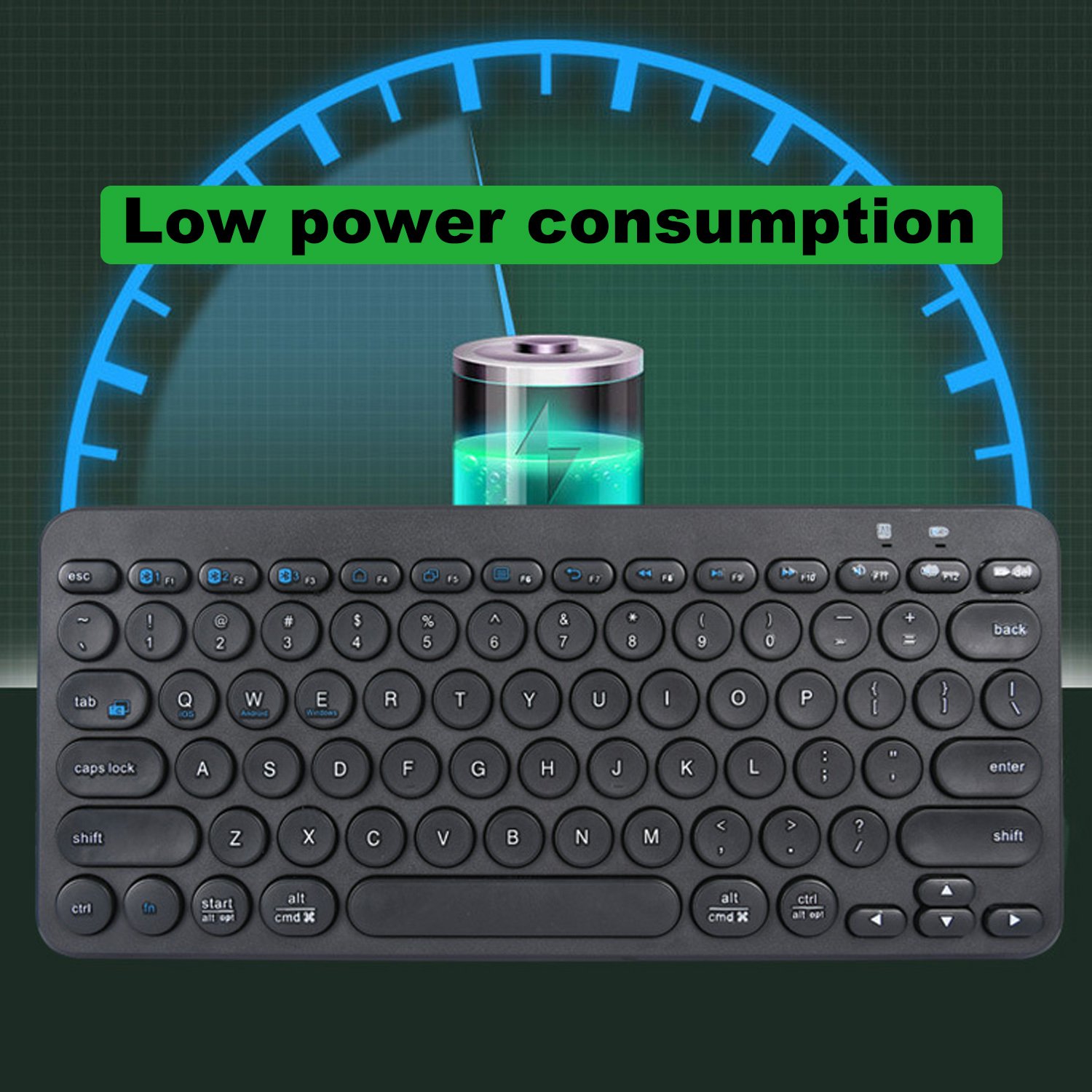 Easy-Switch Up To 3 Devices Wireless Bk380 Multi-Device Bluetooths Keyboard