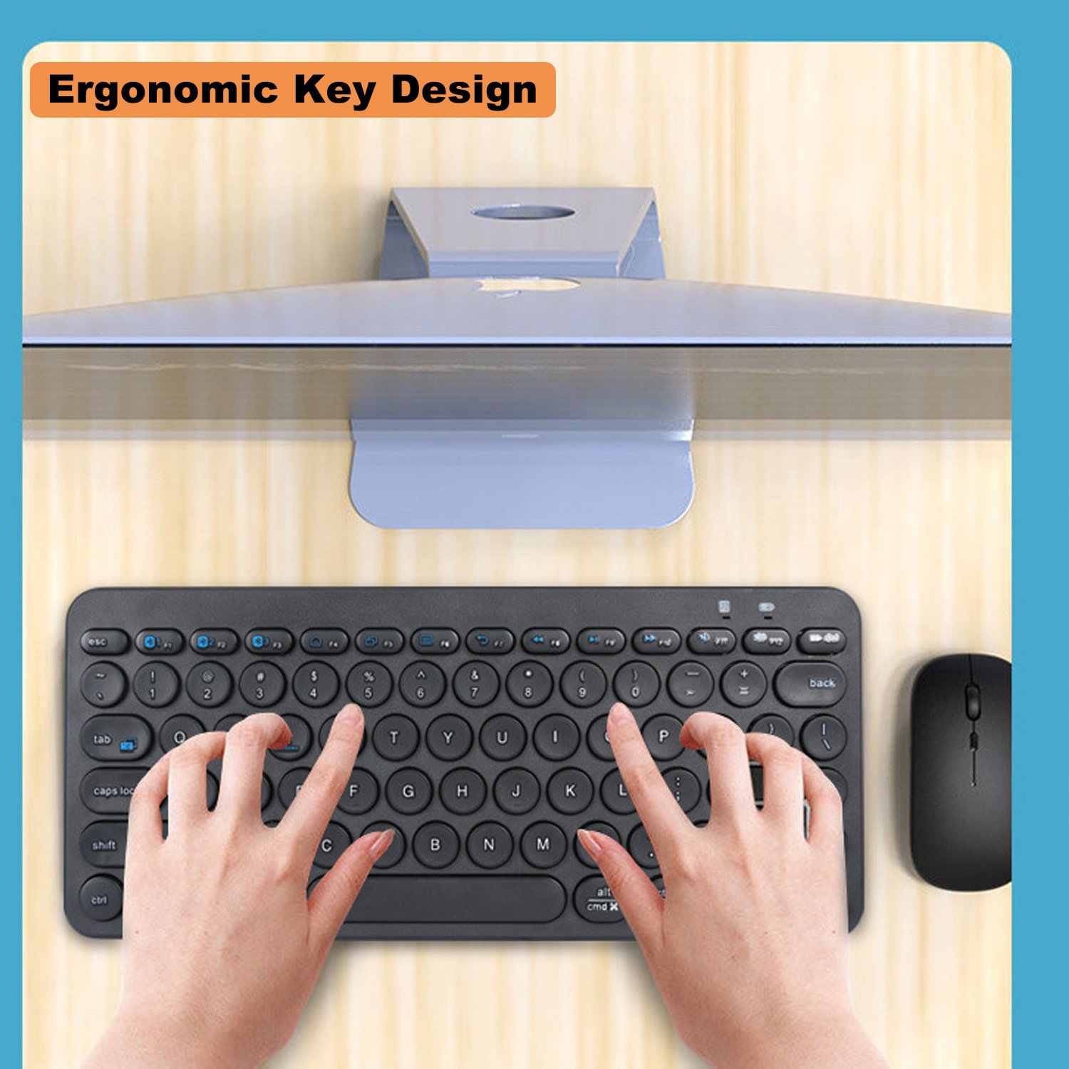 Easy-Switch Up To 3 Devices Wireless Bk380 Multi-Device Bluetooths Keyboard