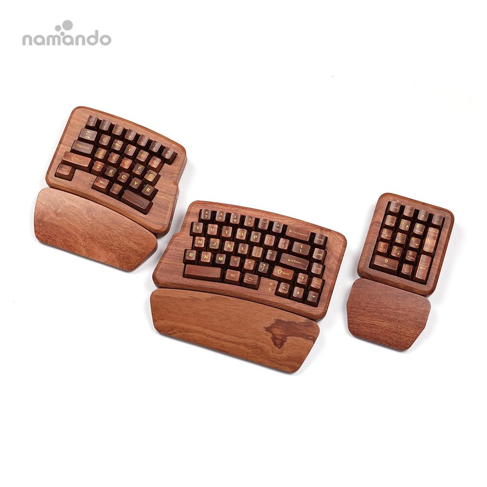 Split Mechanical Keyboard Wireless BT/2.4G/Wired RGB Gaming Keyboard with Wrist Rest full size Hot Swappable for PC Win/Mac
