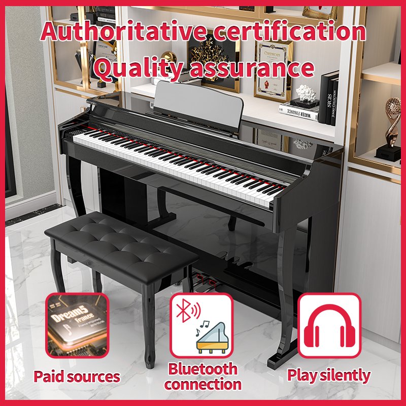 KIMFBAY electric piano keyboard digital piano 88 weighted key piano electronic music keyboard instruments