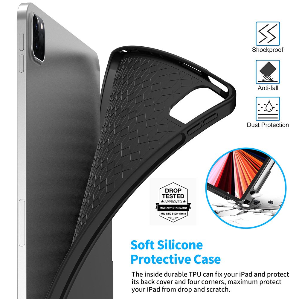 OEM factory smart magic wireless backlit keyboard tablet case with soft tpu cover trackpad backlit for ipad 9.7 ipad 10.2 - 12.9