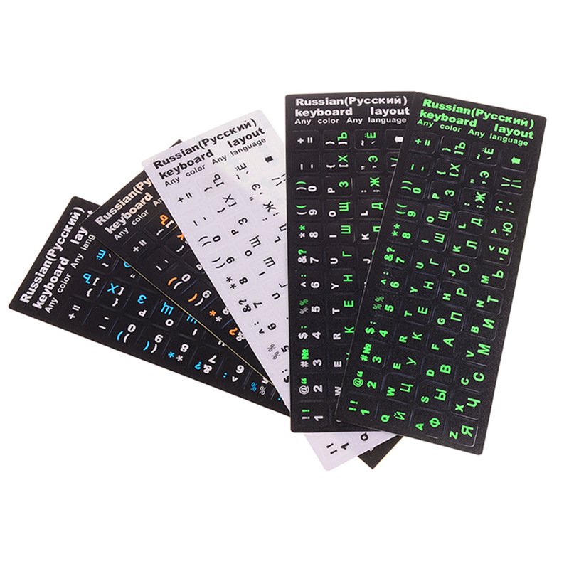 Custom Die Cut Vinyl Keyboard Stickers Alphabet Mini Frosted Laptop Keyboard Sticker french Canada Russian Anime Myanmar Azerty
