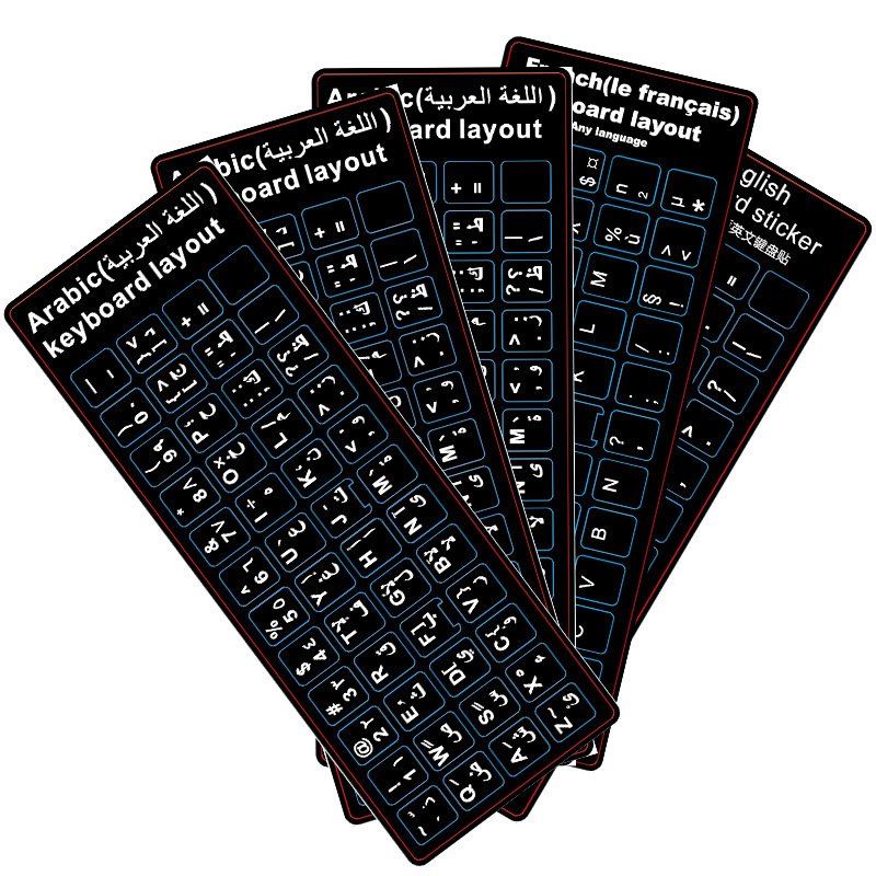 Custom Die Cut Vinyl Keyboard Stickers Alphabet Mini Frosted Laptop Keyboard Sticker french Canada Russian Anime Myanmar Azerty