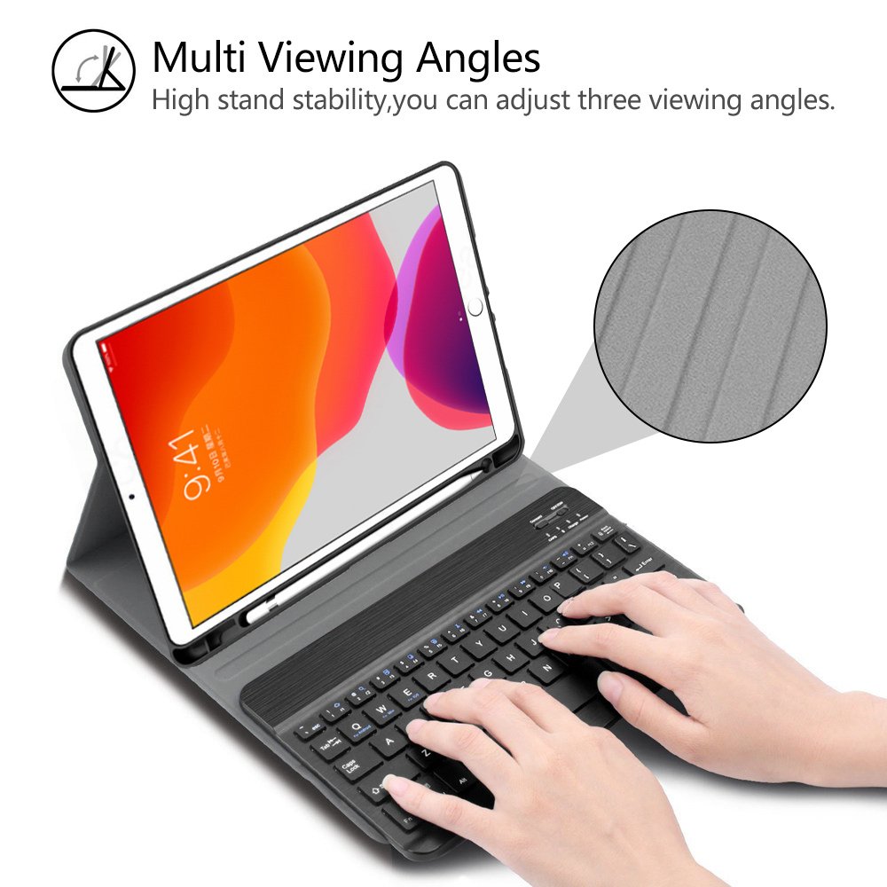 Factory wholesale luxury leather 10.2 inch 2019 2020 2022 102 10.2inch tablet cover for ipad 10.2 case with keyboard
