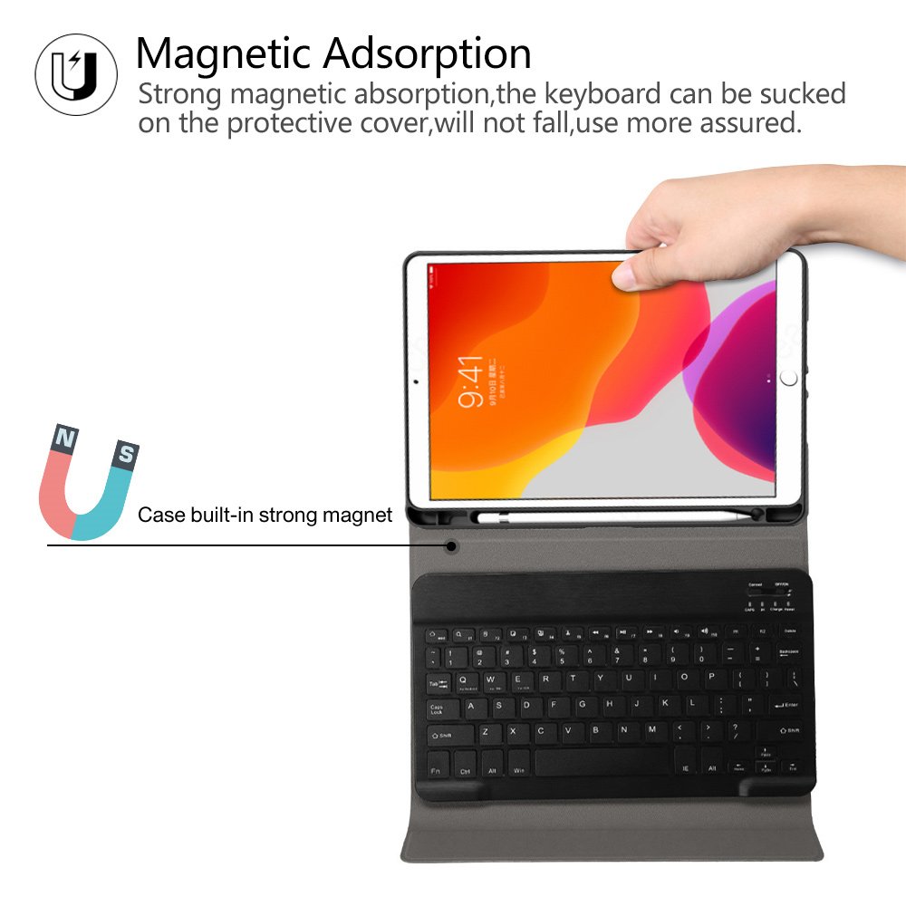 Factory wholesale luxury leather 10.2 inch 2019 2020 2022 102 10.2inch tablet cover for ipad 10.2 case with keyboard
