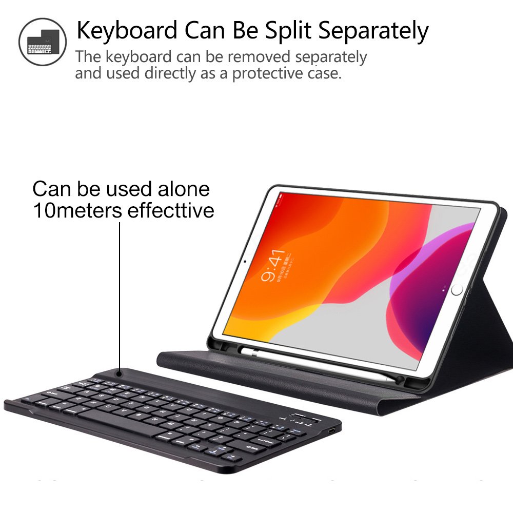 Factory wholesale luxury leather 10.2 inch 2019 2020 2022 102 10.2inch tablet cover for ipad 10.2 case with keyboard