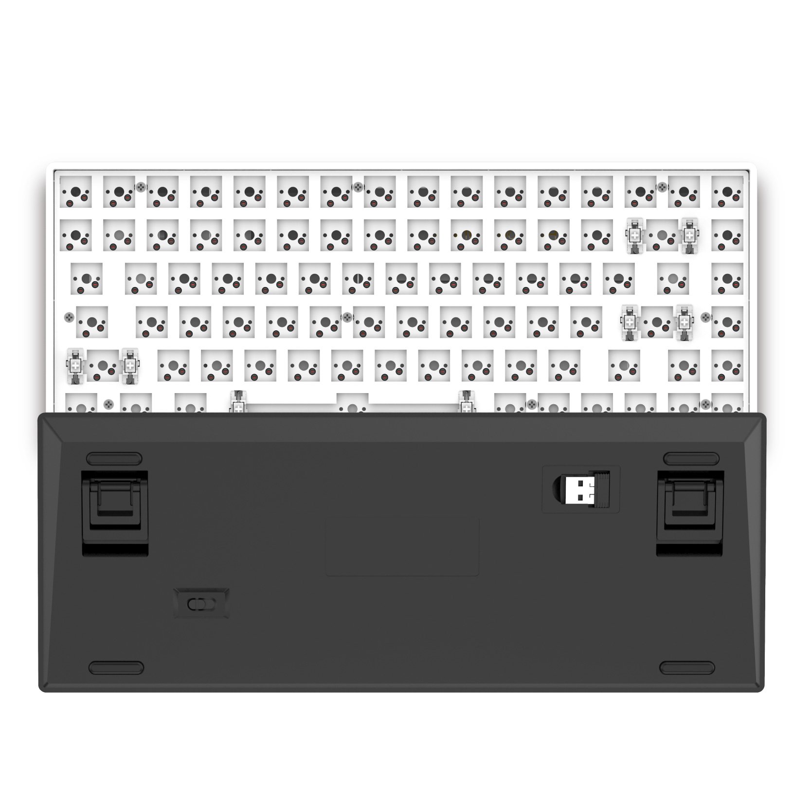 OEM/ODM Mechanical Keyboard Kit 84 Keys RGB Gaming Keyboard Standard With EVA Mute Cotton Keyboard