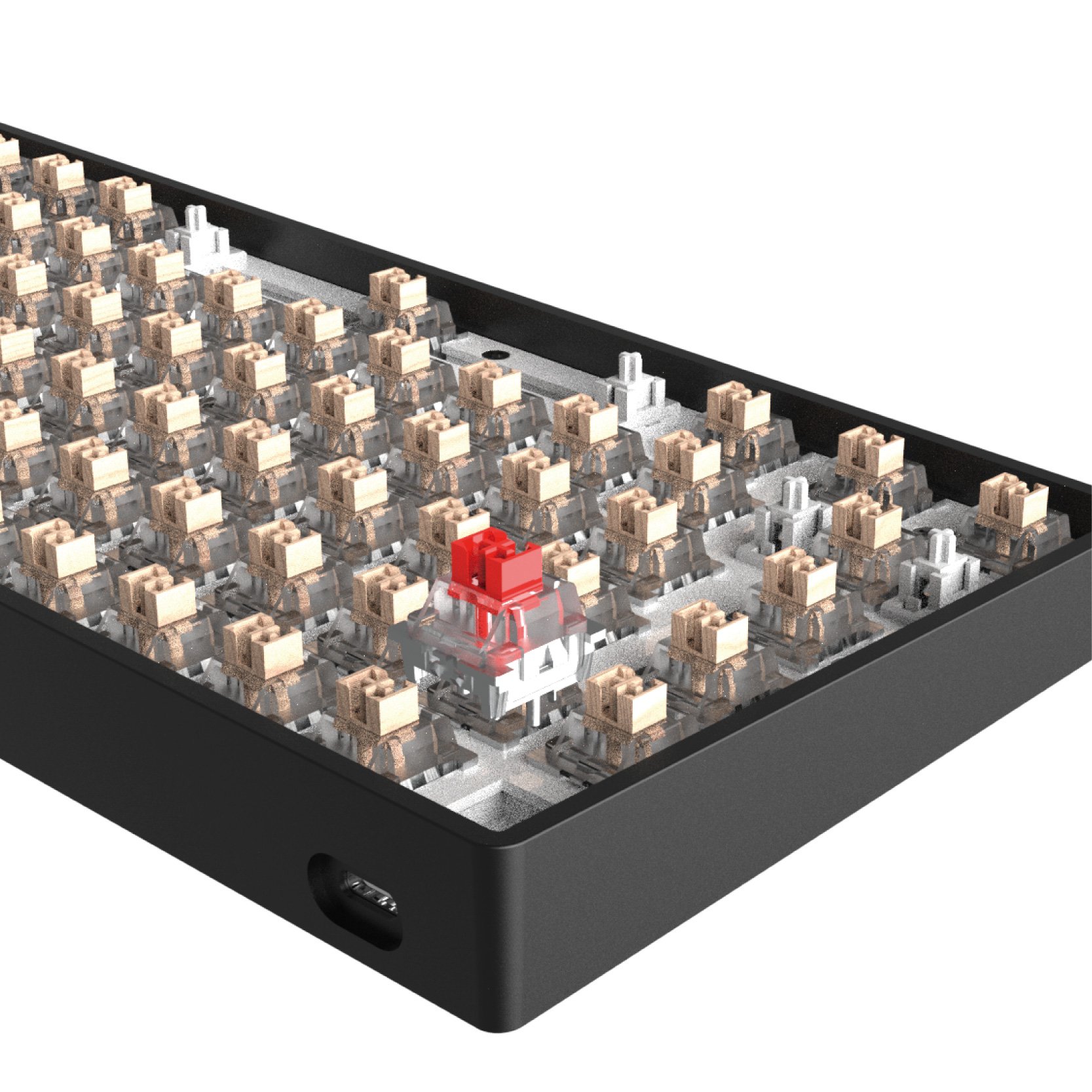 OEM/ODM Mechanical Keyboard Kit 84 Keys RGB Gaming Keyboard Standard With EVA Mute Cotton Keyboard