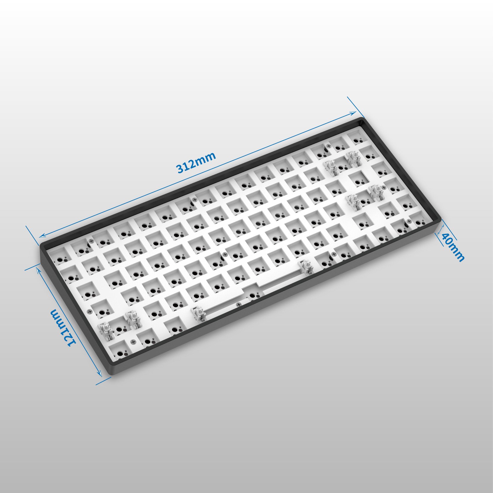 OEM/ODM Mechanical Keyboard Kit 84 Keys RGB Gaming Keyboard Standard With EVA Mute Cotton Keyboard
