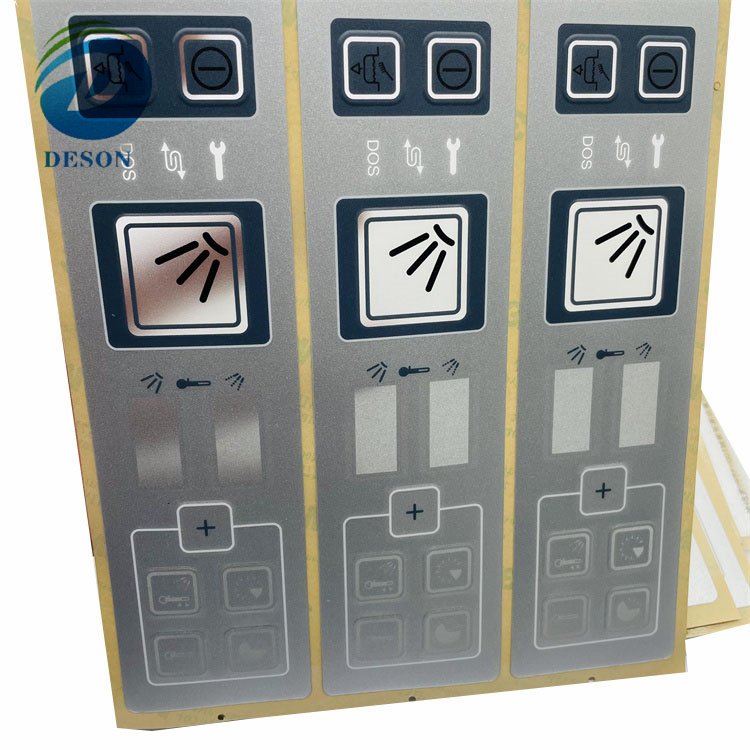 Deson 3 key membrane led red on off switch capacitive touch light membrane panel custom switch sticker