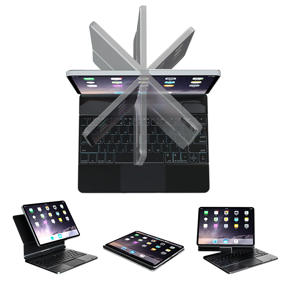 Ultra Thin Aluminum Keyboard Case For Apple Ipad Pro 12.9inch With Trackpad Backlight Cover