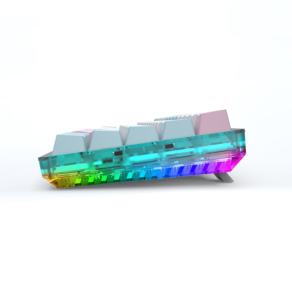 New Released 61 Keys Transparent Keyboard 60% Wired Mechanical Switches RGB USB Gaming Keyboard