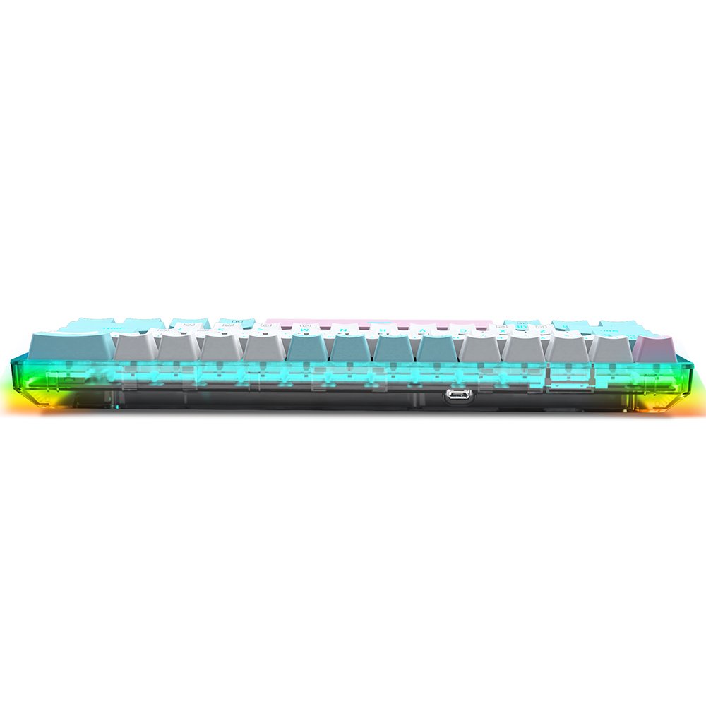 New Released 61 Keys Transparent Keyboard 60% Wired Mechanical Switches RGB USB Gaming Keyboard