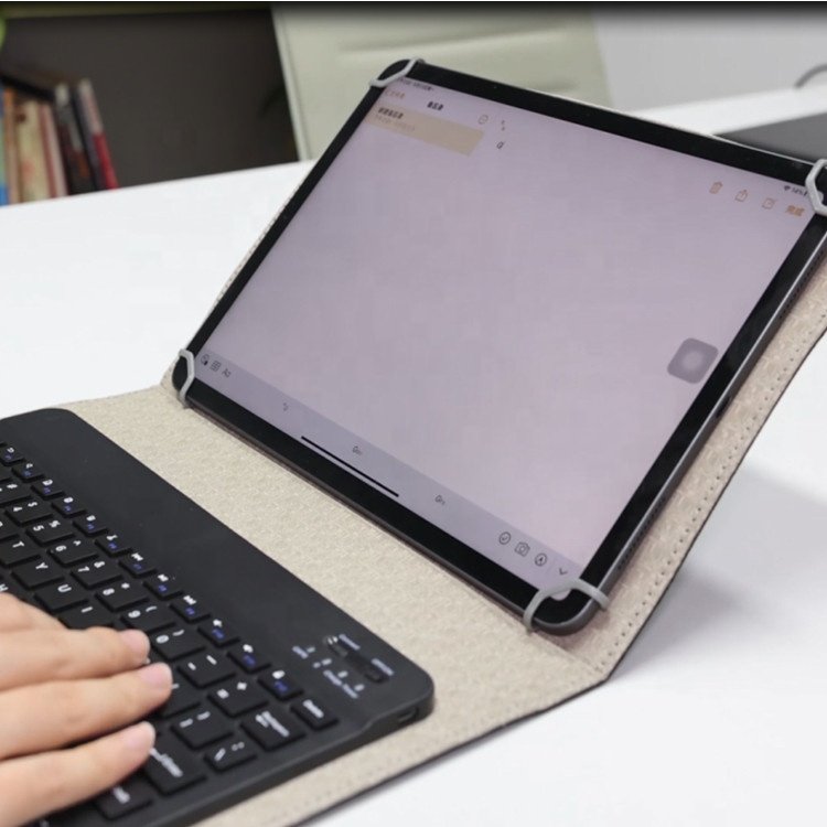 tablet keyboard case with wireless touchpad tablet case cover super slim leather tablet case with wireless keyboard