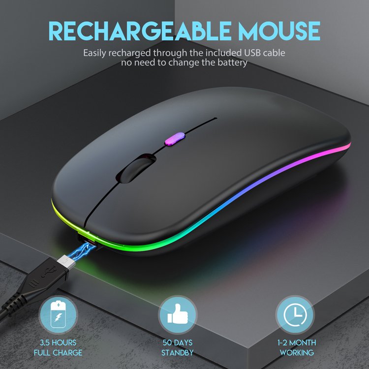 2024 Best selling high precision dual mode 2.4G backlight computer rechargeable bluetooth wireless gaming mouse