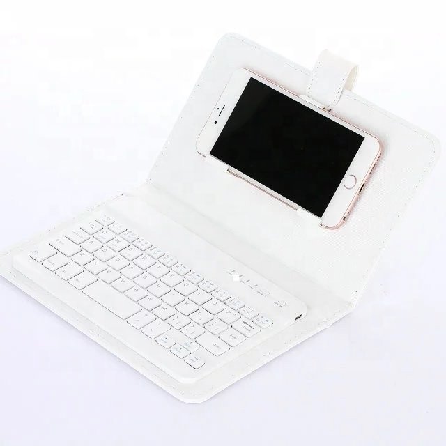 for iphone mobile phone pink blue tooth wireless keyboard case cover set with stand
