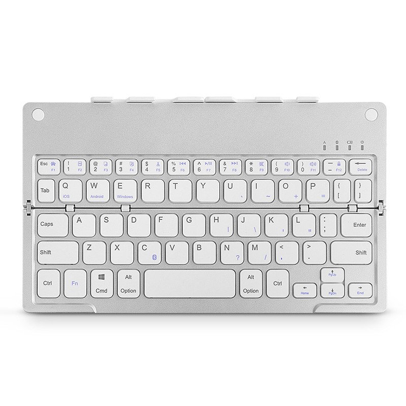 foldable slim portable mini blue tooth triple folding mini wireless keyboard with Stand for Smart Phones Tablet Ipad