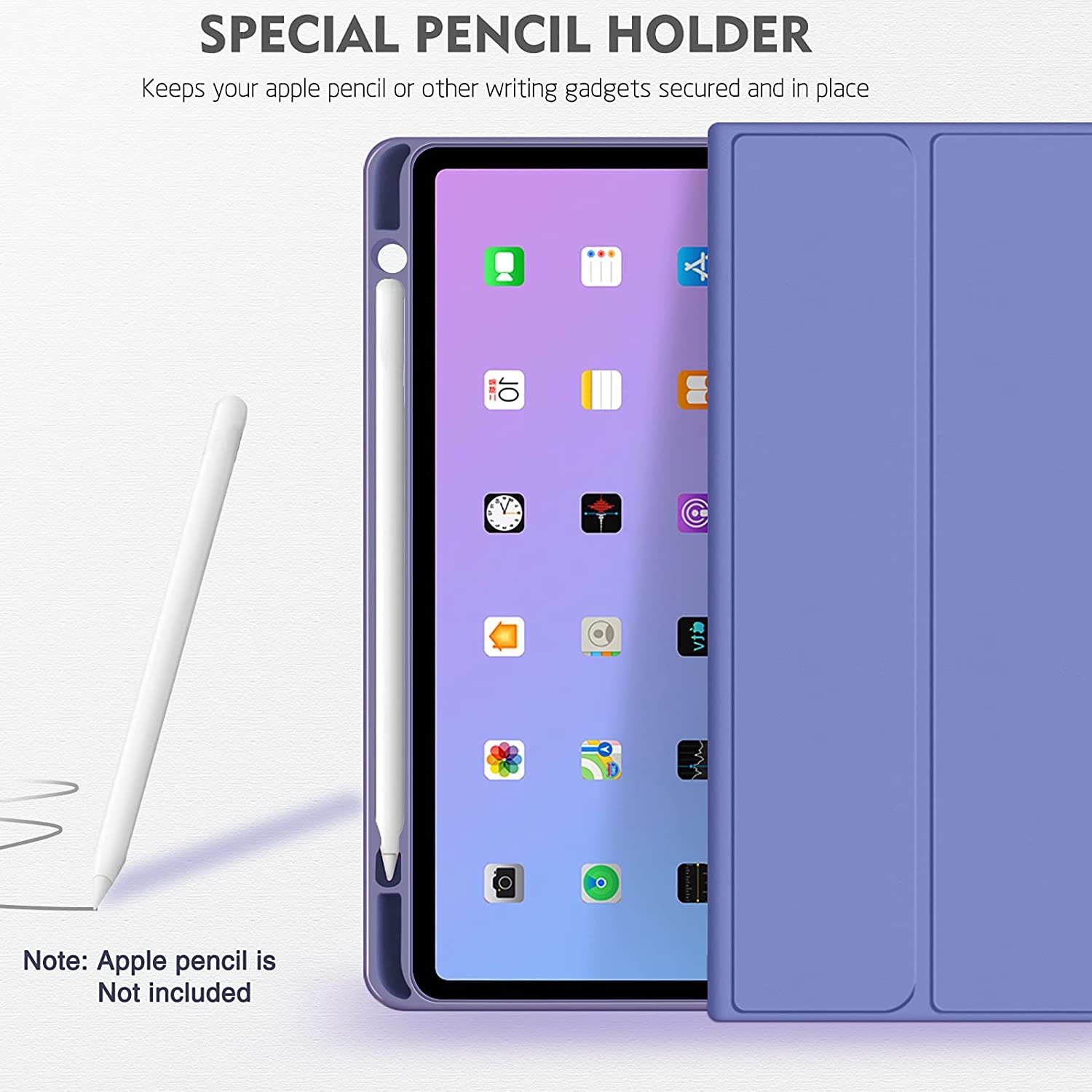 10.2Inch PU Leather Protective Case Tablet With Color Keyboard And Stylus pen holder For Ipad