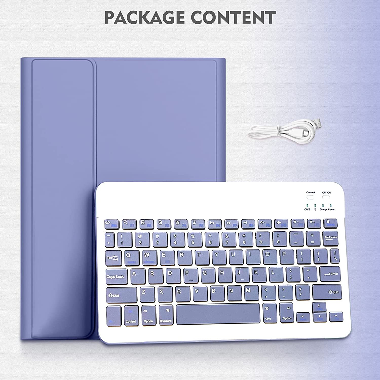 10.2Inch PU Leather Protective Case Tablet With Color Keyboard And Stylus pen holder For Ipad