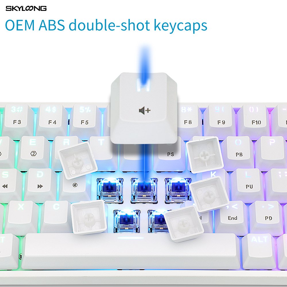 Skyloong hotsale GK61 SK61 RGB 60% hotswap 61keys teclado gateron yellow/red switch