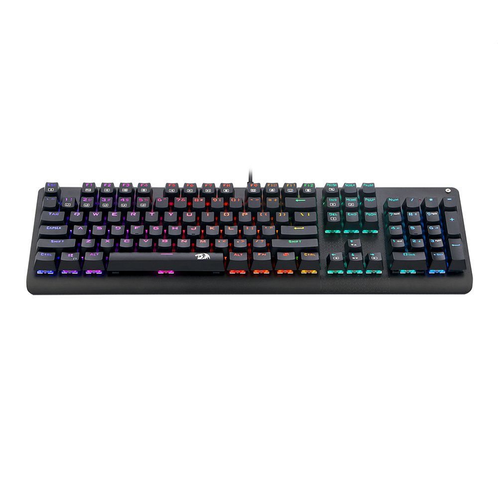 New Redragon mechanical switch colorful LED backlit ergonomics pc gamer mechanical gaming keyboard