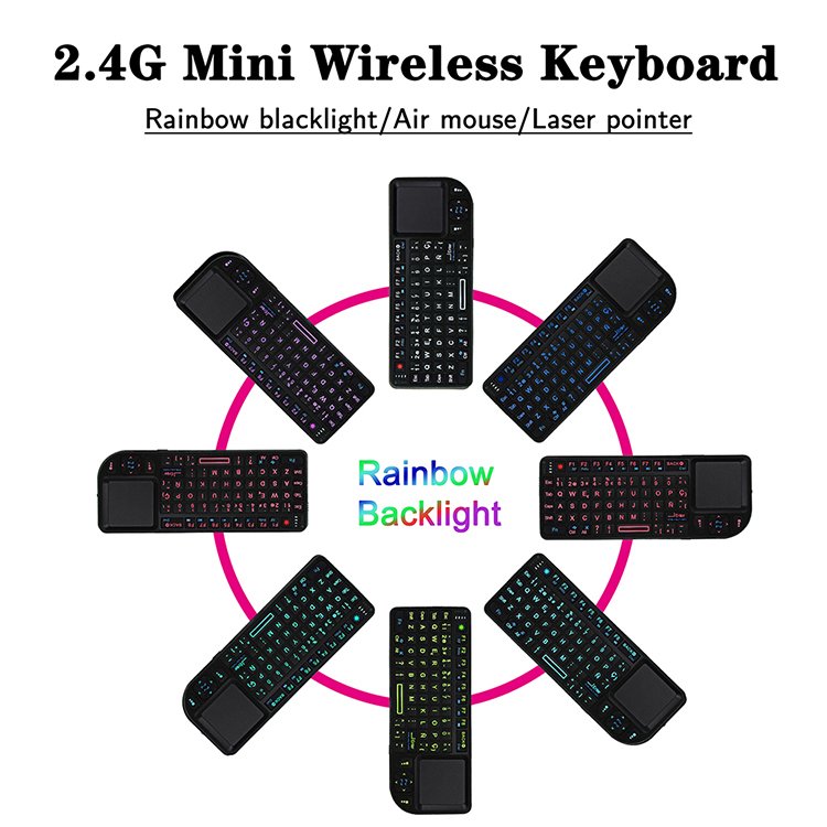 MRSVI Laptop Keyboard Manufacturer Custom A8 Mechanical Portable Backlight Gamer Mini Wireless Mouse Keyboard Customized Box Usb
