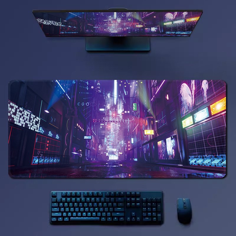 Hot New Animation Element Rubber And Woven Fabric Desk Mouse Pad Used For Pc Side Games