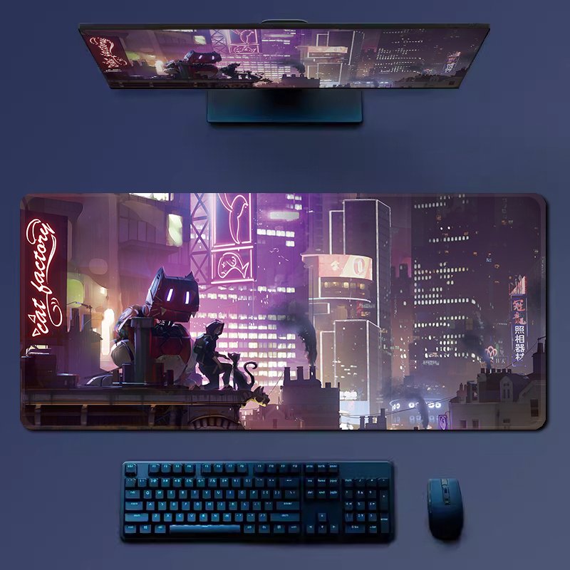 Hot New Animation Element Rubber And Woven Fabric Desk Mouse Pad Used For Pc Side Games