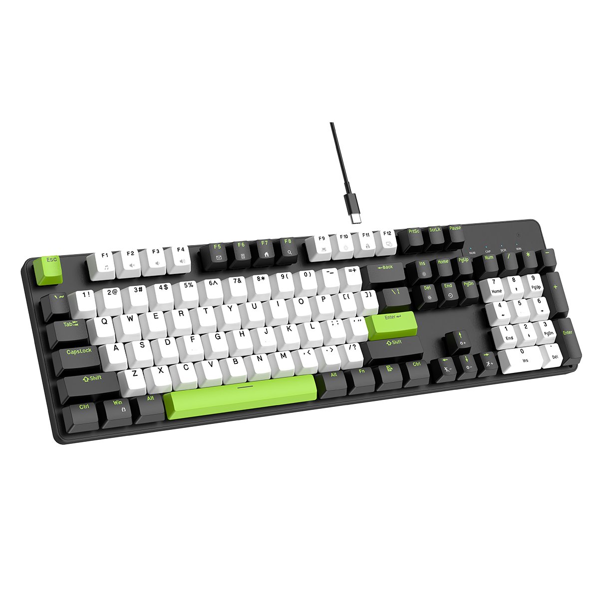 QWERTY Custom Spain Arabic Russia swedish Layout 104 Keys LED PBT Keycaps Wired Gaming Keyboard Red Switch Mechanical Keyboard