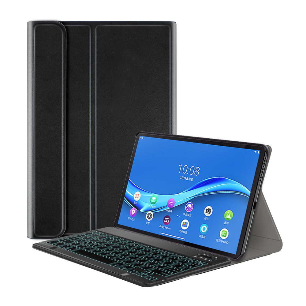 Hot sell Smart Wireless touchpad backlight Keyboard with Leather Tablet Case for lenovo tab m10 and lenovo tab m10 plus