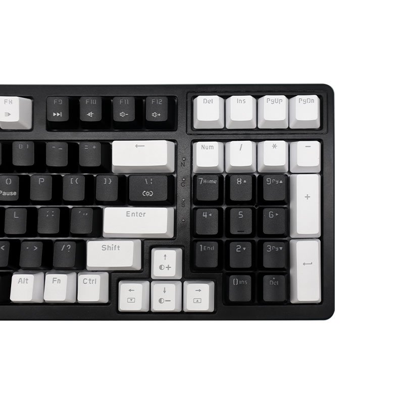 98 Keys Mechanical Gaming Keyboard Red Switch with Backlit Wired Keyboard for PC Laptop, for Game and Office White Black