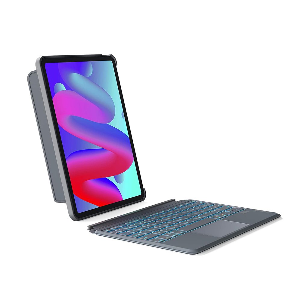Quality keyboard case trackpad rgb backlit custom wireless keyboard with pu leather case cover abs for ipad air 10.9 ipad pro 11