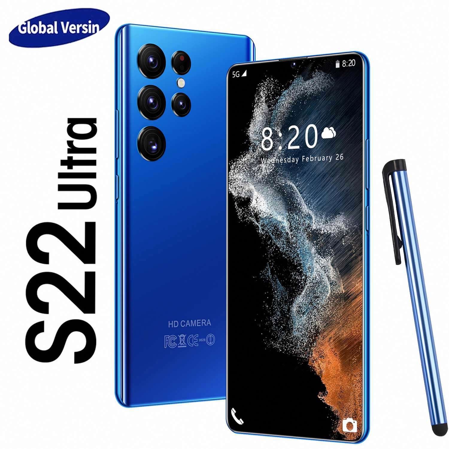 2022 New version S22 Ultra Smartphone 2+16GB Mobile Phones Unlocked Android Cellphone